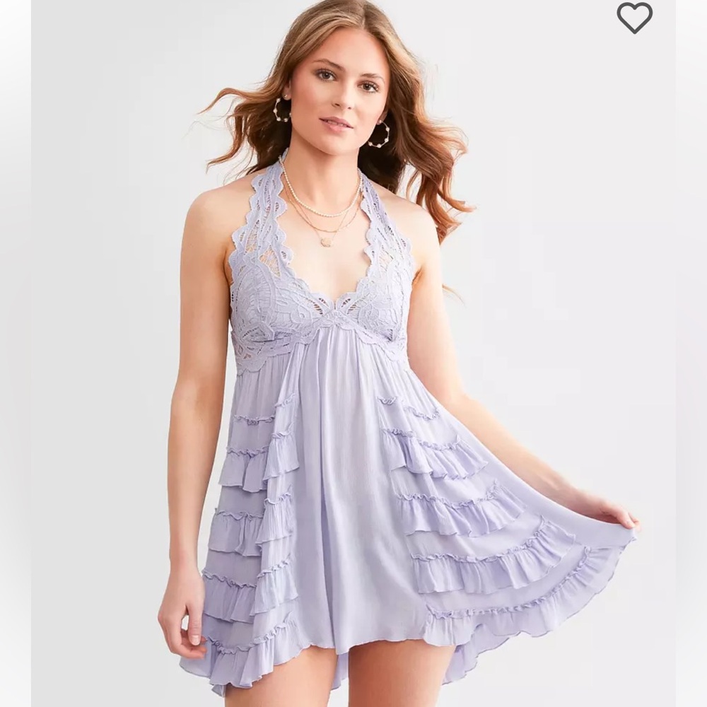 Free people Adella halter mini dress